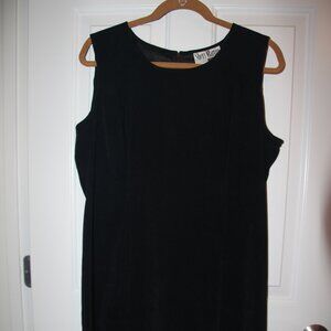 Black sleeveless, faux suede dress. Size 16P. Sheri Martin brand. Great